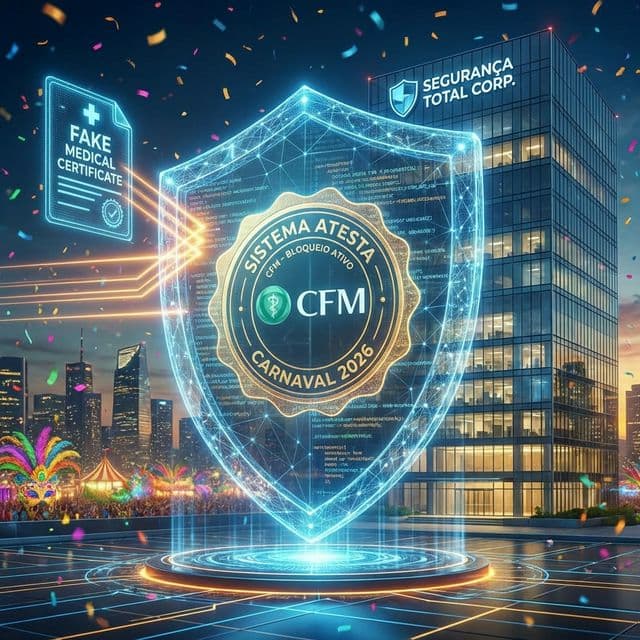 Sistema Atesta CFM bloqueando atestado médico falso digital no período de Carnaval 2026