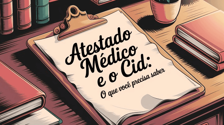 Atestado médico com campo de CID destacado e ícone de privacidade do paciente