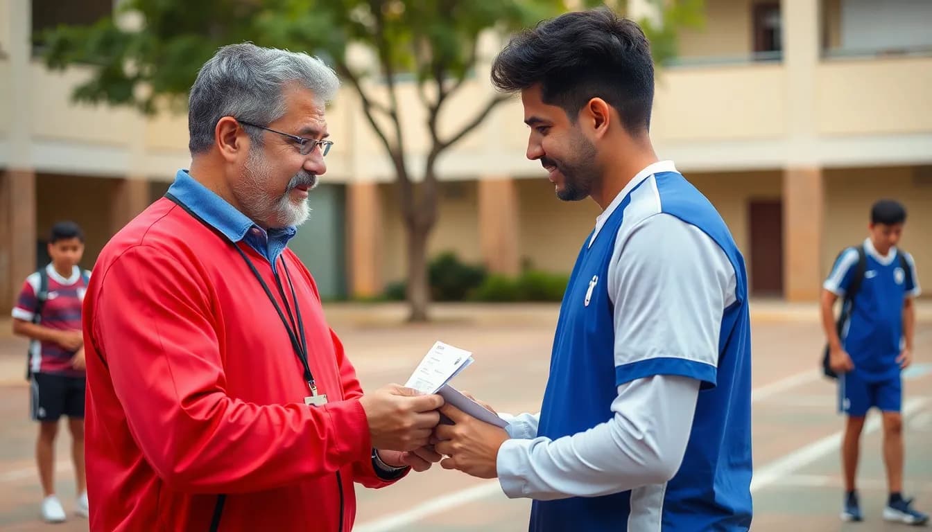 Aluno com atestado médico para dispensa temporária de educação física