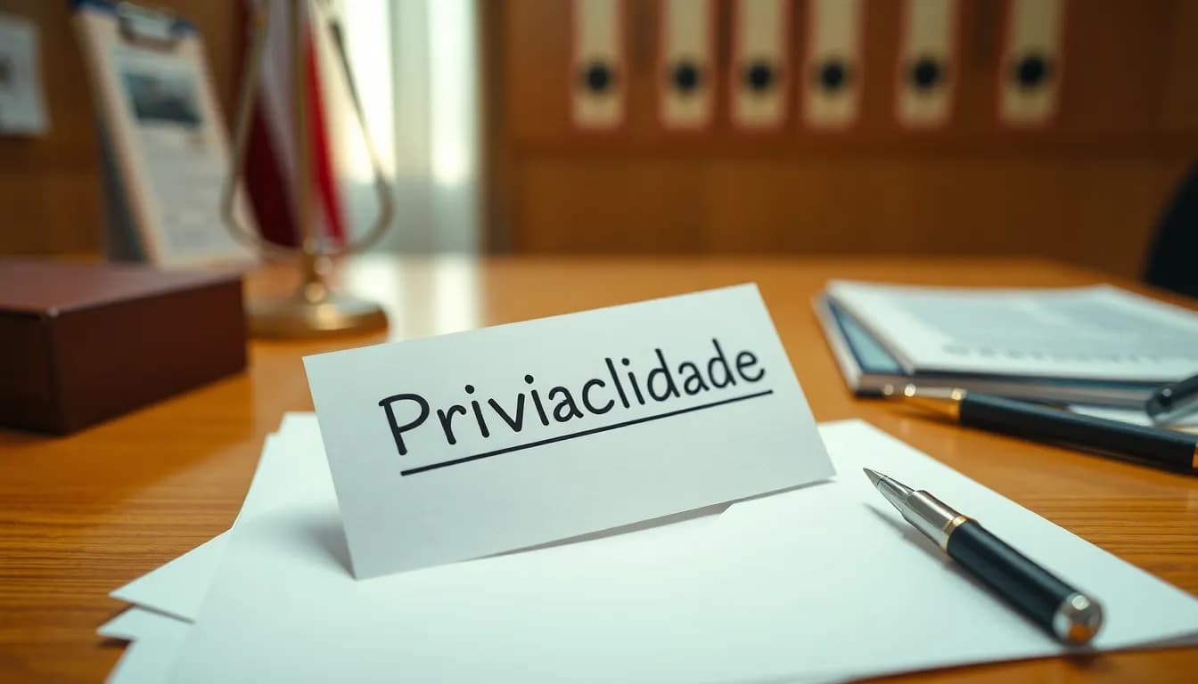 Documento médico protegido por cadeado digital representando privacidade e LGPD