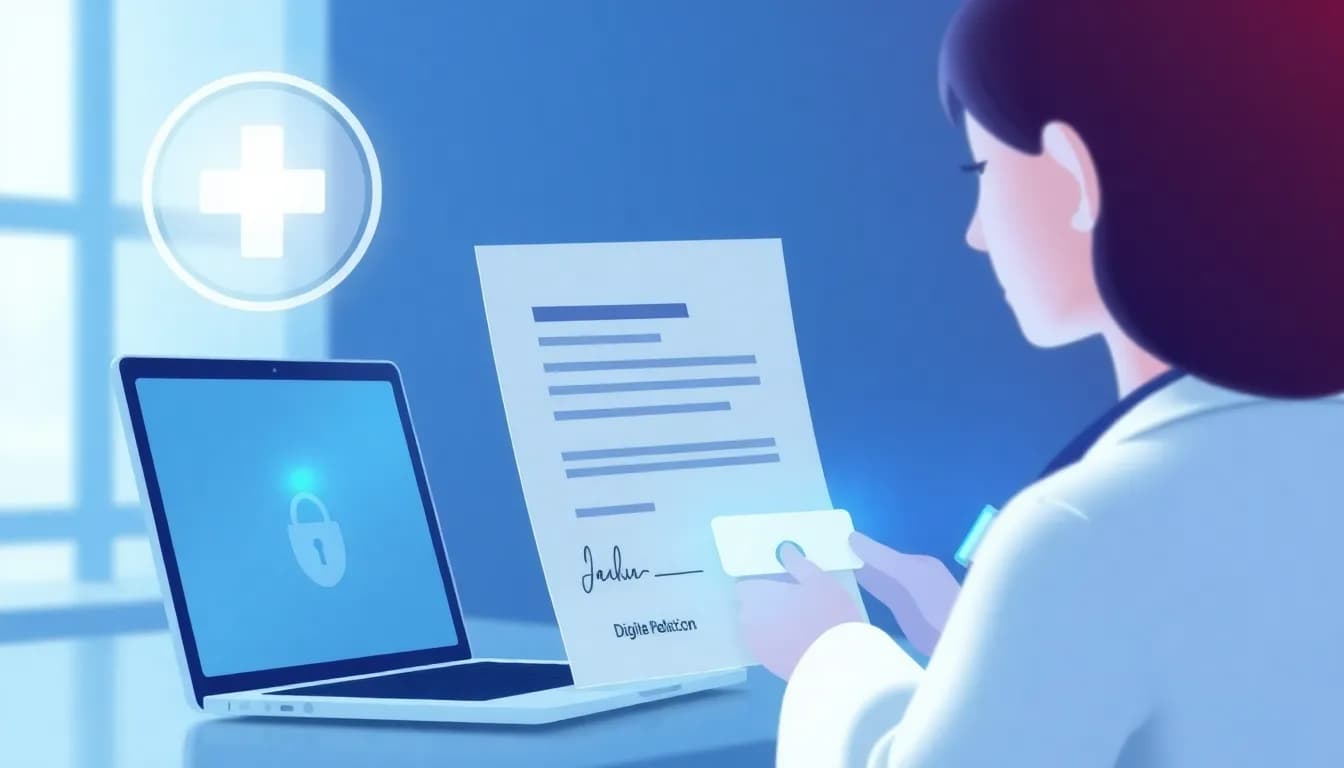 Médica em teleconsulta avaliando paciente com sintomas de gripe para emissão legal de atestado médico online